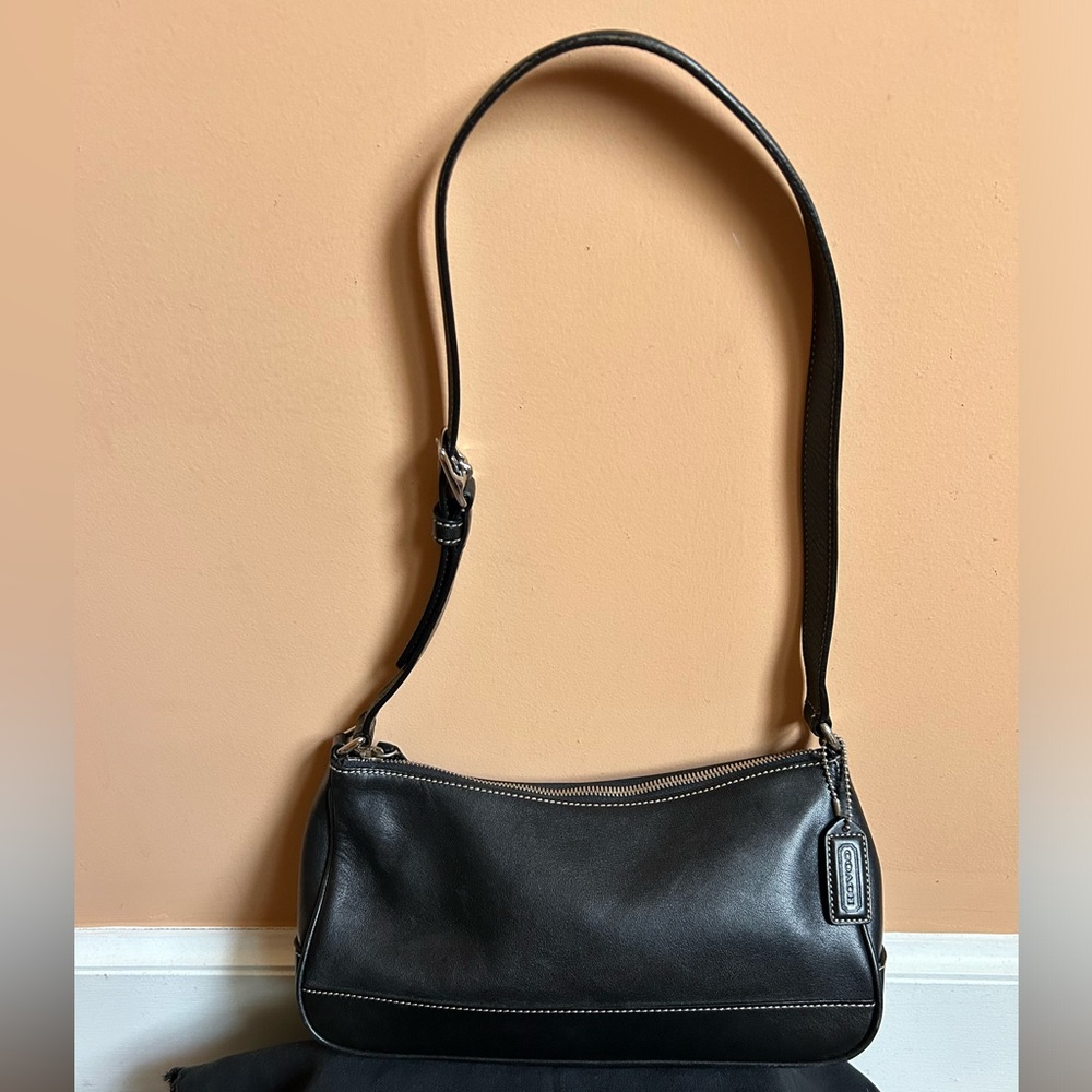 Coach Small Black Leather Bag